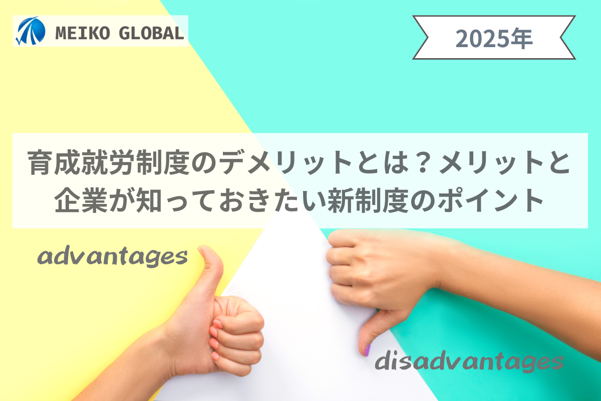 2025】育成就労制度のデメリットとは？メリットと企業が知っておきたい新制度のポイント – MEIKOGLOBAL